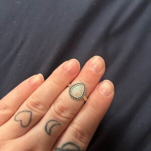 Elegant Silver Opal Ring